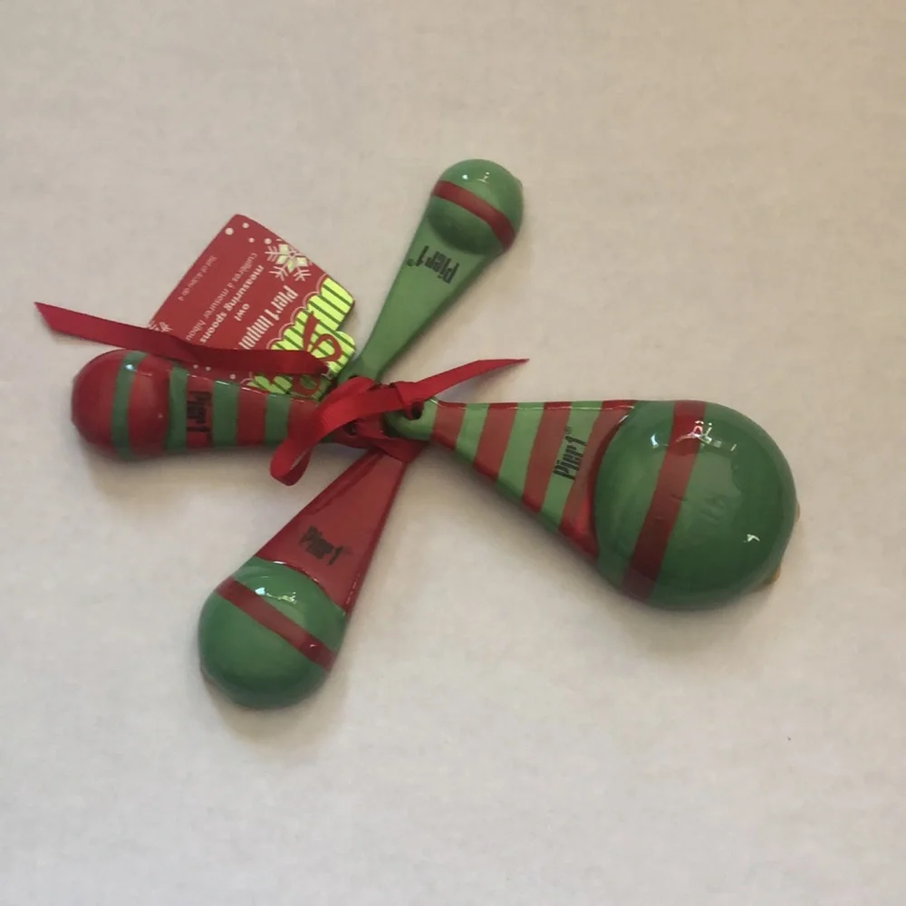 Pier One Hand painted owl ceramic measuring spoon set